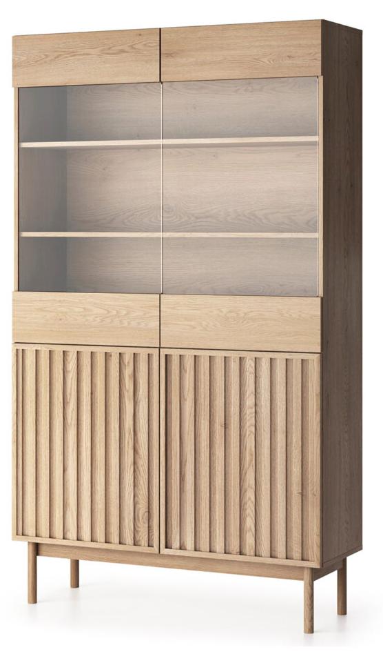 Regalschrank Schrank Holzschrank Buffet Vitrinenschrank Mit Glasfront