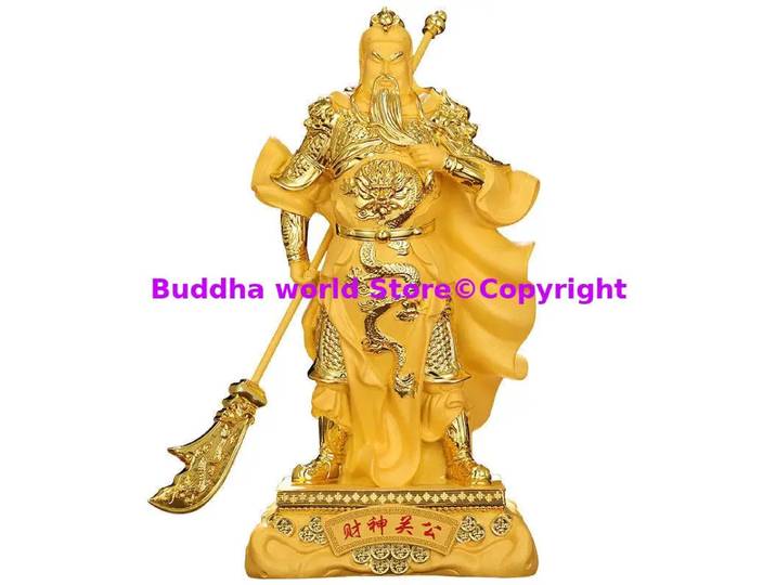 Guan Gong-Statue de Bouddha du Dieu de la Richesse, Ornement de Décoration Porte-Bonheur pour la Maison et le Bureau, se prémunir du mal, Attirer la Richesse, Bonne Chance