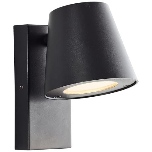 Brilliant Zwarte wandlamp Bari voor tuin en terras