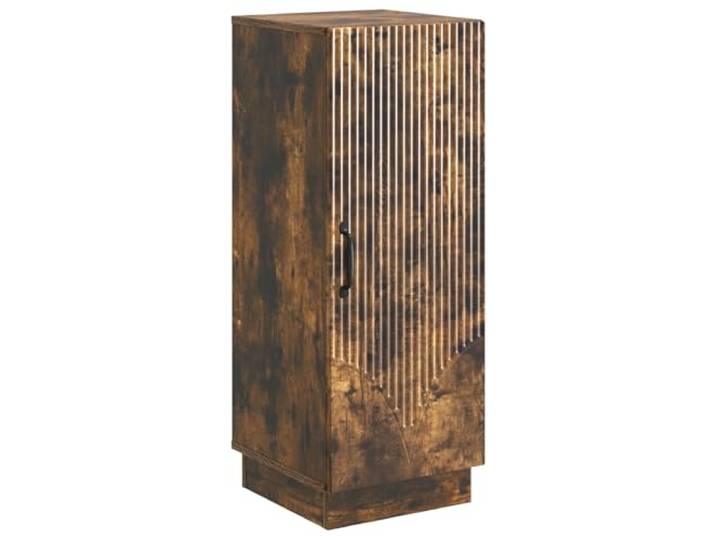 TEKGHUT Sideboard Geräucherte Eiche 33 x 34,5 x 87 cm Holzwerkstoff Praktische Fächer, Schubladen und Regale, robuste Materialien, pflegeleicht mit trockenem Tuch, für Esszimmer und Wohnzimmer