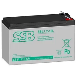 SSB wartungsfreie Gittervliesbatterie SBL7,2-12L 12V 7,2Ah 10-12 Jahre