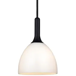 Halo Design BELLEVUE Pendelleuchte Ø14 Opal / Schwarz-Holz