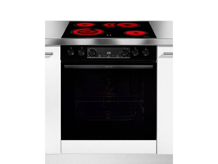 GORENJE Elektro-Herd-Set Pacific Herd Set, mit 1-fach-Teleskopauszug, Aqua Clean, Pizzafunktion mit 300 °C – perfekt für Pizza, Focaccia und mehr!