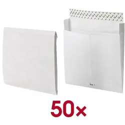 Tyvek 50er-Pack Faltentaschen »Tyvek® Expander« ca. C4 ohne Fenster weiß weiß, 32.6x31.8 cm