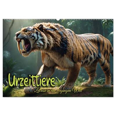 Urzeittiere - Zeitreise in eine vergangene Welt (Wandkalender 2026 DIN A2 quer), CALVENDO Monatskalender