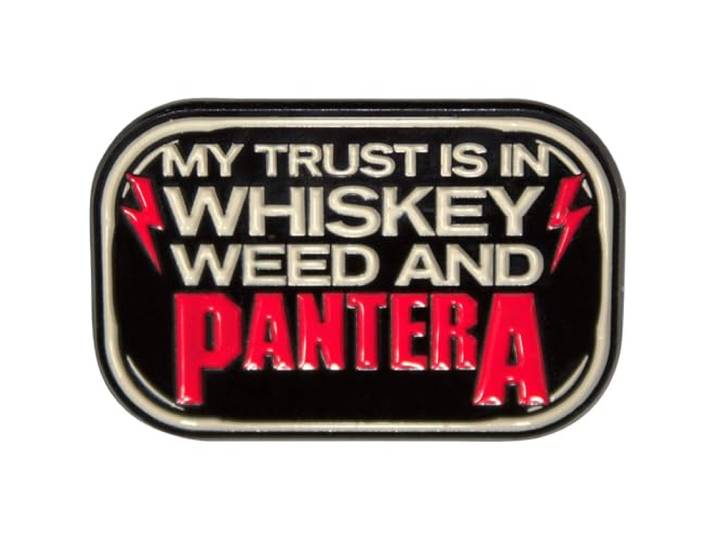 Pantera Whiskey Band Logo Pin Badge One Size