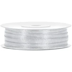 50x Satinband, silber, 3mm/50m