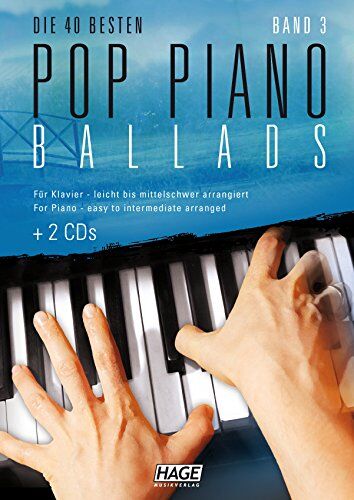Helmut Hage - Pop Piano Ballads 3 + 2 CDs: Die 40 besten Pop Piano Ballads - leicht bis mittelschwer arrangiert - Preis vom 17.10.2026 19:25:27 h