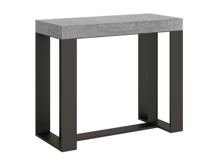 Console extensible effet béton gris 90x40/300 cm