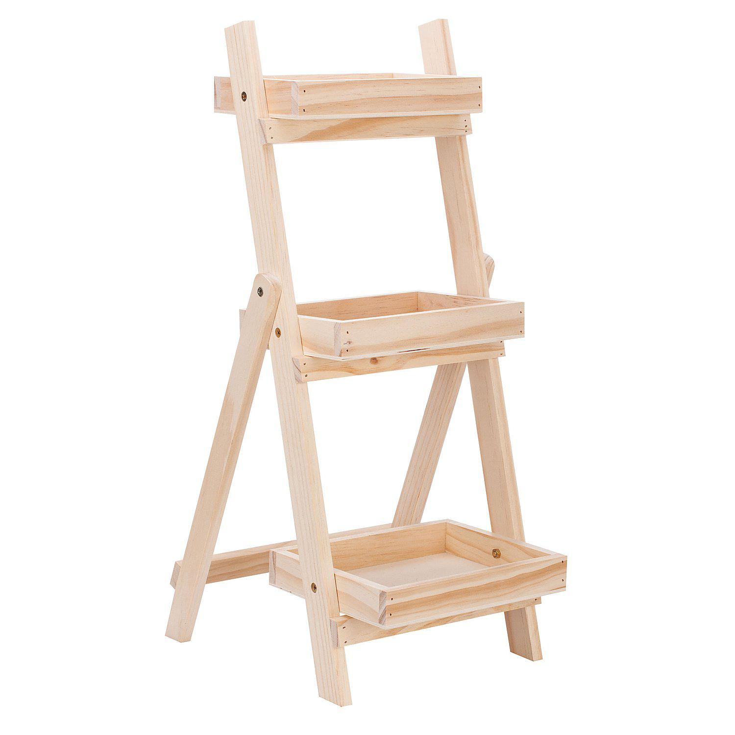 Holz-Regal "Leiter", 58 x 25 x 25 cm