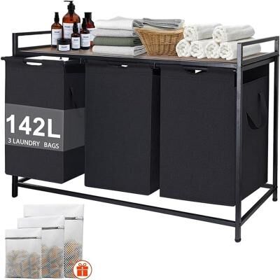 NO "Laundry Hamper with Removable Large Bags, 12.5 Gal 142LCapacity - 39.8""L x 13.4""W x 28.3""H"