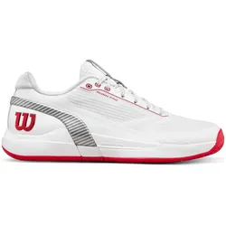Wilson, Herren, Tennisschuhe, Rush Pro 5 Ctc Bright White/Red/Microchip (42), Rot, Weiss
