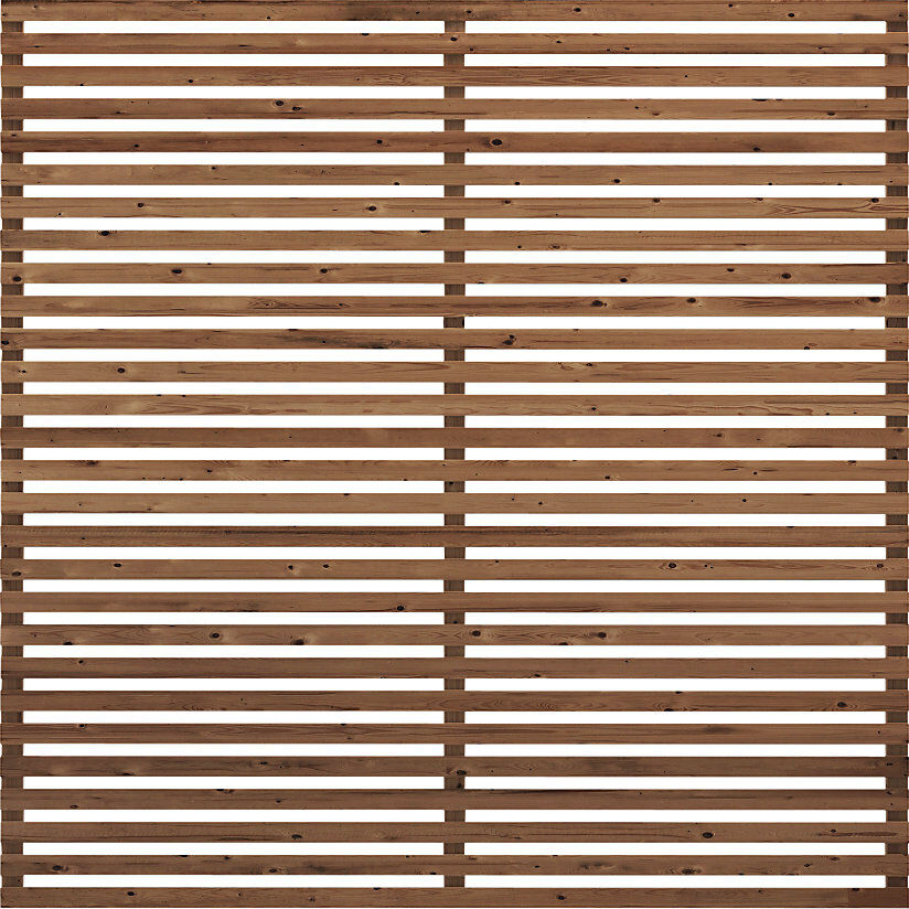 kaiserkraft Tokyo Zaun, Holz, BxH 1800 x 1800 mm, ThermoWood®