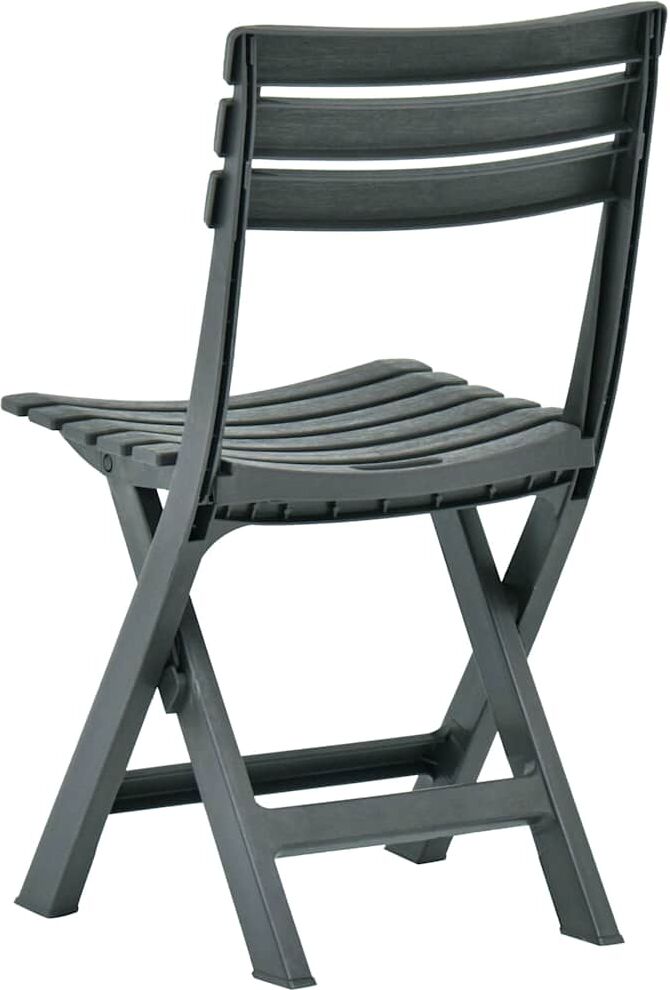 vidaXL Chaise pliante 2 pièces en plastique vert