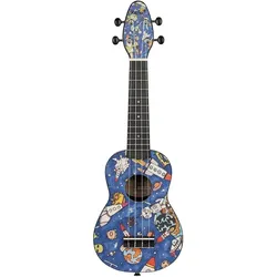 Keiki K2 Set (Sopran, Soprano), Ukulele, Blau, Mehrfarbig, Schwarz