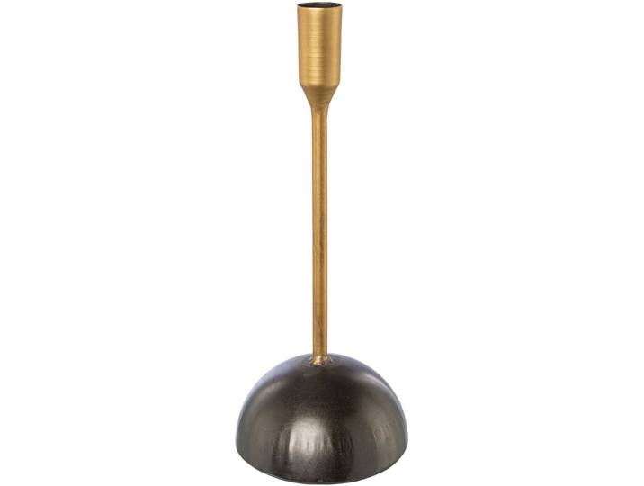Kerzenhalter CREATIV DECO Weihnachtsdeko , gold (altgoldfarben, schwarz), H:25cm Ø:10cm, Metall, Kerzenhalter, Kerzenhalter