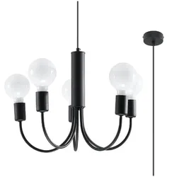 Sollux SL.0855 Kronleuchter PICCOLO 5 schwarz