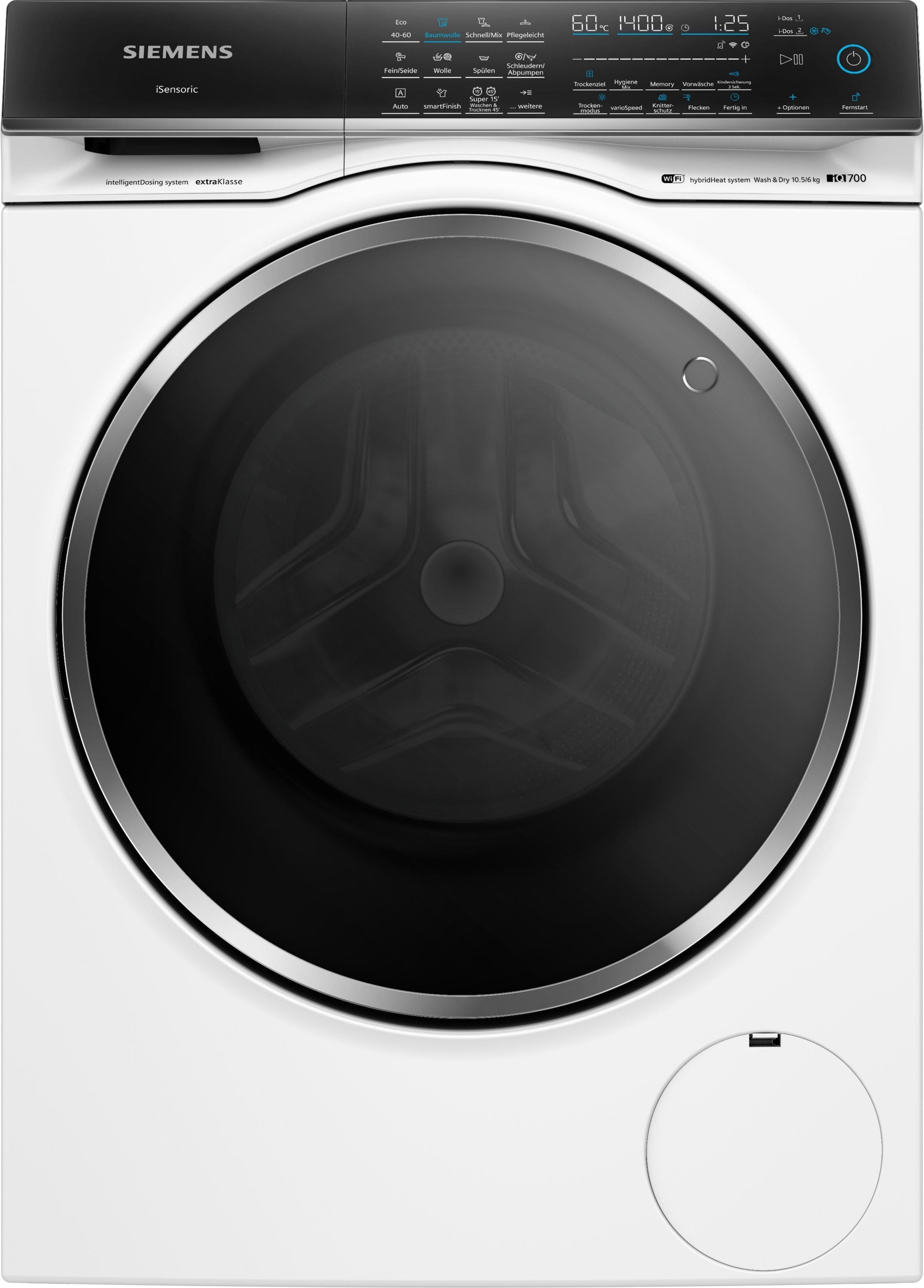 Siemens iQ700 WN54C2A90 10,5 kg / 6 kg Waschtrockner 1400 U/min (Weiß) jetzt zusätzlich 100¤ Cashback sichern*!