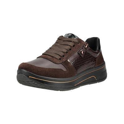 Sneaker ARA "Ara Sneaker Leder", Damen, Gr. 39, Textil, braun (caffee), Leder, Schuhe Sneaker
