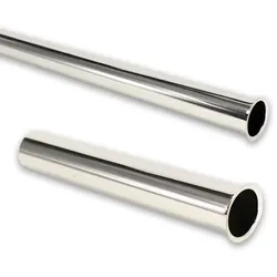 Bördelrohr Tauchrohr 1 1/4'' (DN32) Messing verchromt (Ausführung: 200 mm)