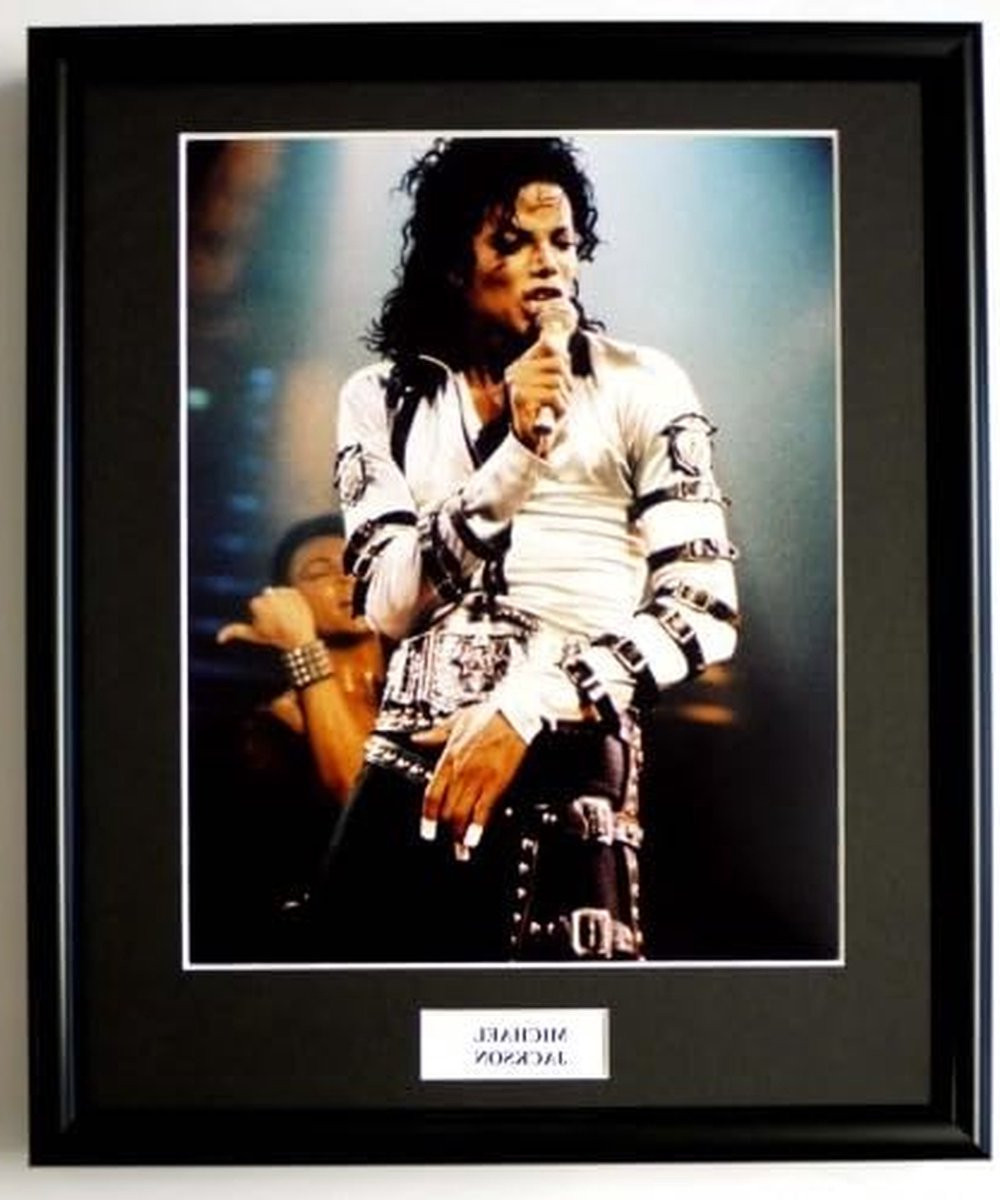 Michael Jackson Foto Album Poster Ingelijste Muurdecoratie Zwart 25 x 20 cm