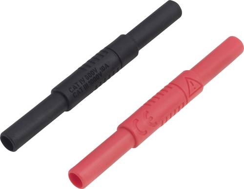VOLTCRAFT MSL-504 Messleitungsverbinder Buchse 4mm Buchse 4mm Schwarz, Rot 1St.