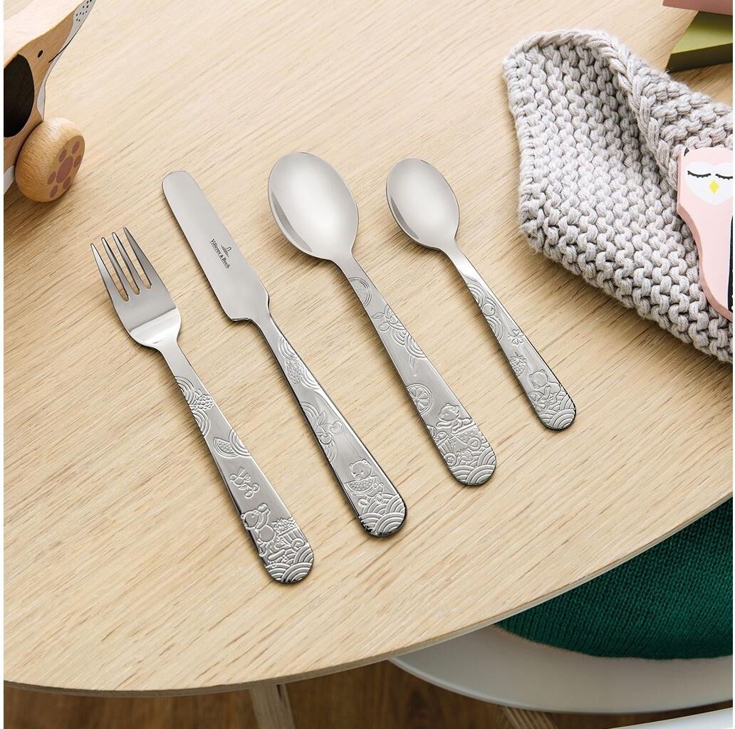 Geschirr-Set VILLEROY & BOCH "Hungry as a Bear", Baby, silber (silberfarben), Edelstahl, Geschirr-Sets Geschirr-Set silberfarben Einheitsgröße