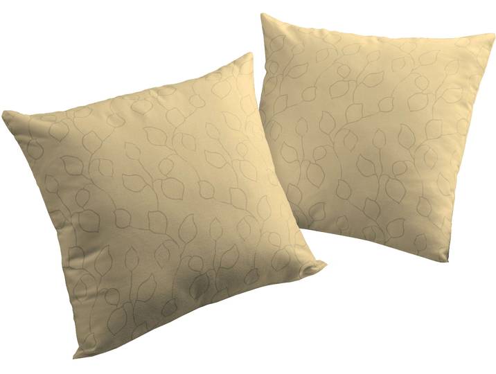 Dekokissen WIRTH Westport Gr. 2, beige (beige, ranken), B:50cm L:50cm, Obermaterial: 100% Polyester, Dekokissen_Sitzkissen_Kissenhüllen, Dekokissen