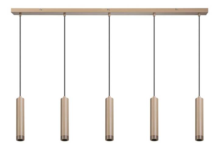 Zandkleurige hanglamp Miller Sand 5-lichts ETH - 05-HL4363-59