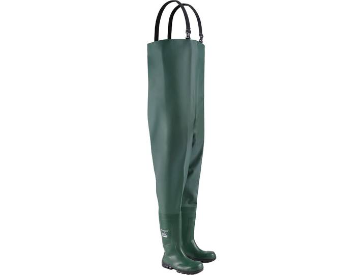 Watstiefel DUNLOP Work-it Wathose Full Safety Gr. 40, grün, 40, Obermaterial: 100% PVC PVC., Schuhe, Watstiefel