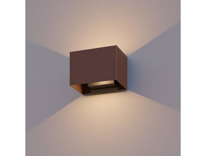 CALEX Venice Wandleuchte, für Außen & Innen, warmweißes Up & Down Licht, einstellbarer Lichtstrahl, wasserdicht, Rostfarbe