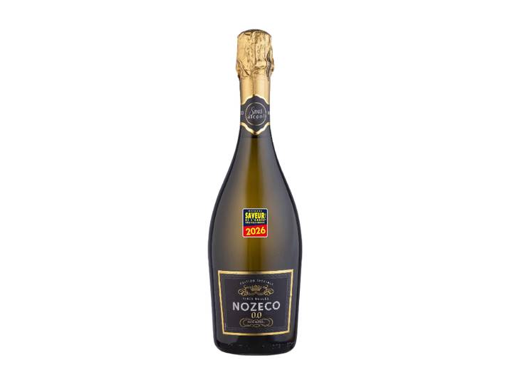 NOZECO Vin Blanc Effervescent Sans Alcool Vegan 75cl
