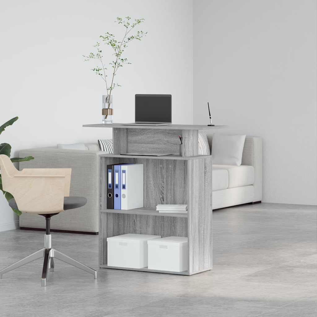 Latitude Run Baheerathan Standing Desk Grey Sonoma