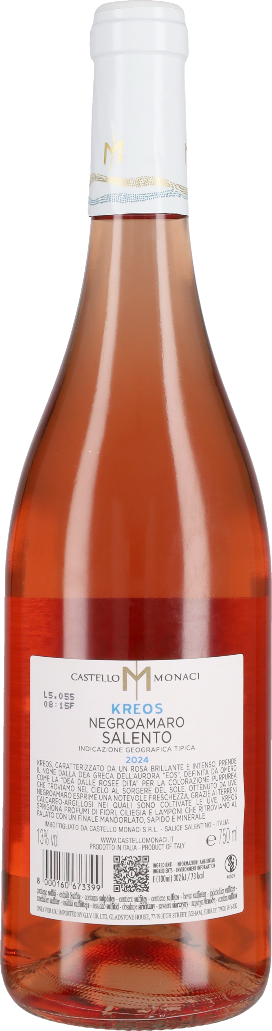 Negroamaro Rosé 'Kreos' Castello Monaci 2025