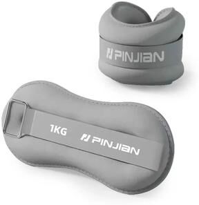 Uplift Picks 2 Piece Adjustable Ankle Weights For Yoga Running And Fitness Training gray (1 Kg)