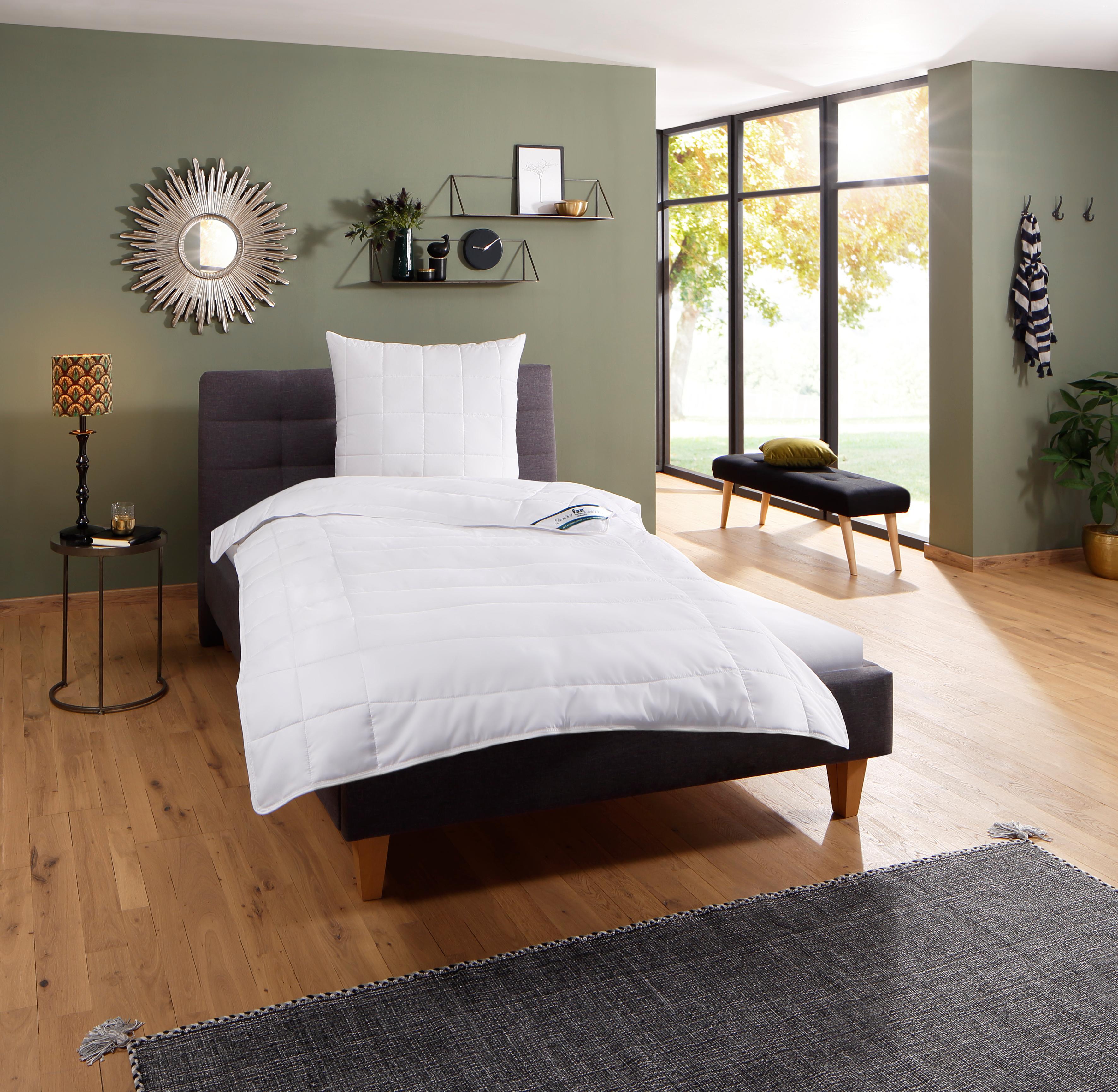 Microfaserbettdecke FAN "Komfort Plus, Bettdecke in 135x200 cm und weitere Grössen erhältlich", weiss (weiß), B:135cm L:200cm, Bezug: 100% Polyester. Füllung: 100% Lyocell (TENCEL™), Bettdecken, Microfaserbettdecke, Made in Germany Zu jeder Jahreszeit ide