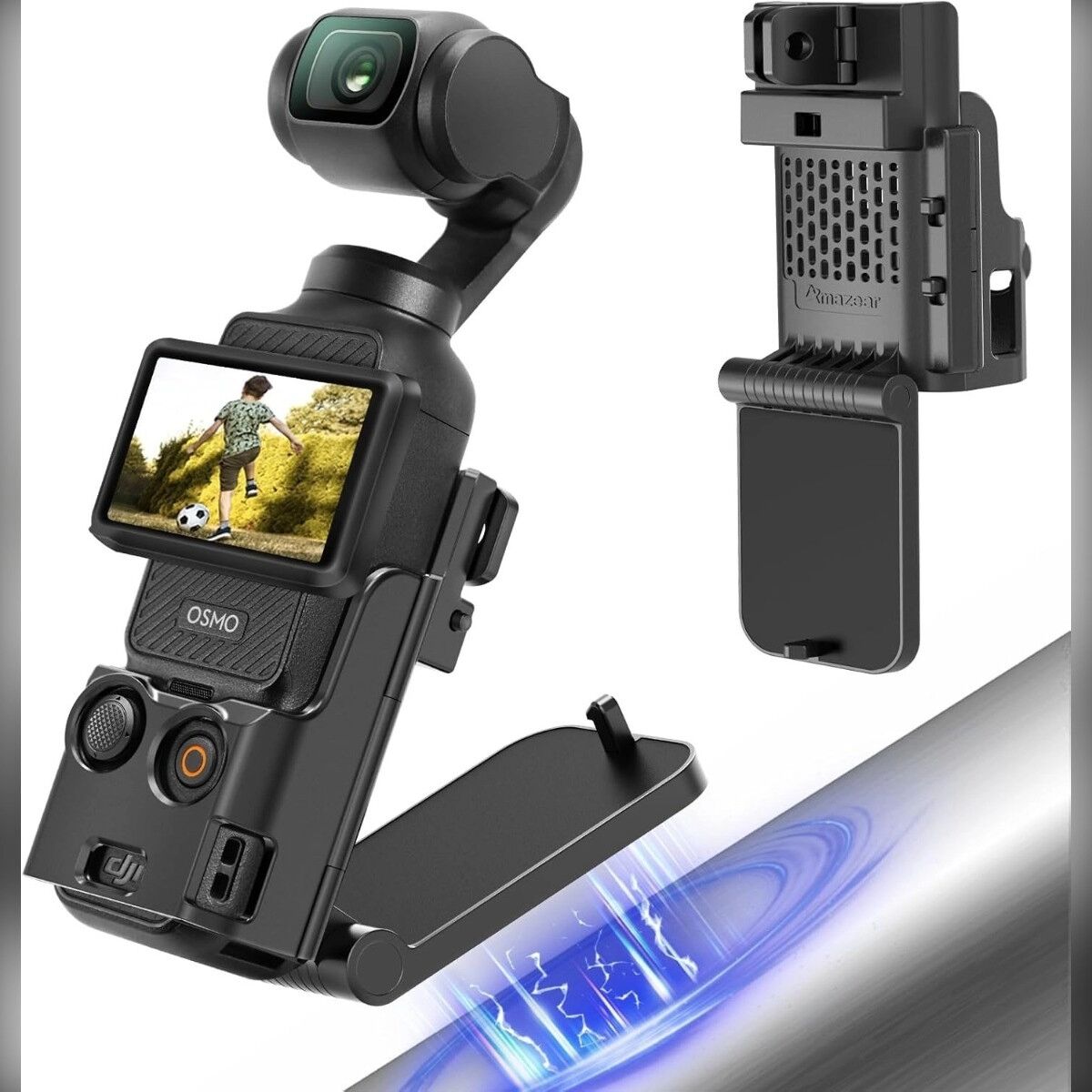 INF Magnetische Saugnapfhalterung kompatibel mit DJI Pocket 4/3 – PC-Auto-Saugnapfständer kompatibel mit Osmo Pocket-Kamera