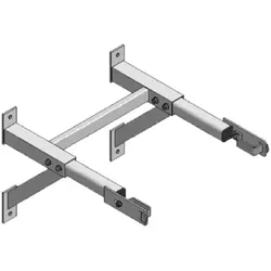 Hymer Wandkonsole verstellbar aus Aluminium Verstellbereich 350-500 mm, Passend für Holm 60 × 24 mm