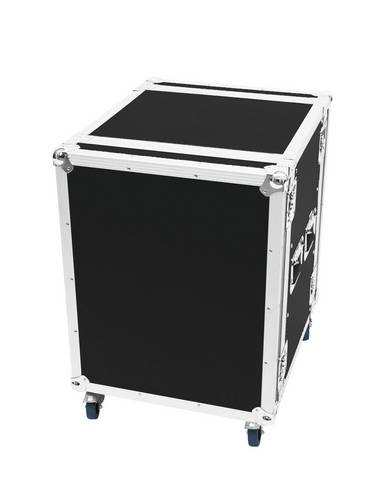 Roadinger PR-2 19 Zoll Rack 14 HE Holz inkl. Griff, inkl. Rollen