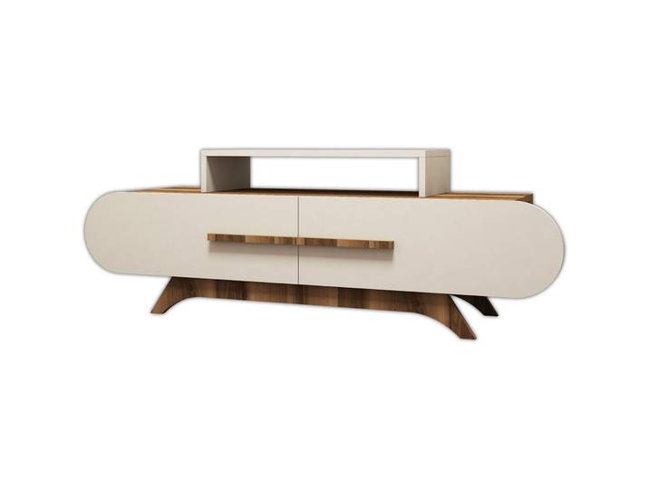 TV-Möbel Georis Nussbaum/Creme Holzwerkstoff B 145 cm - TV-Möbel
