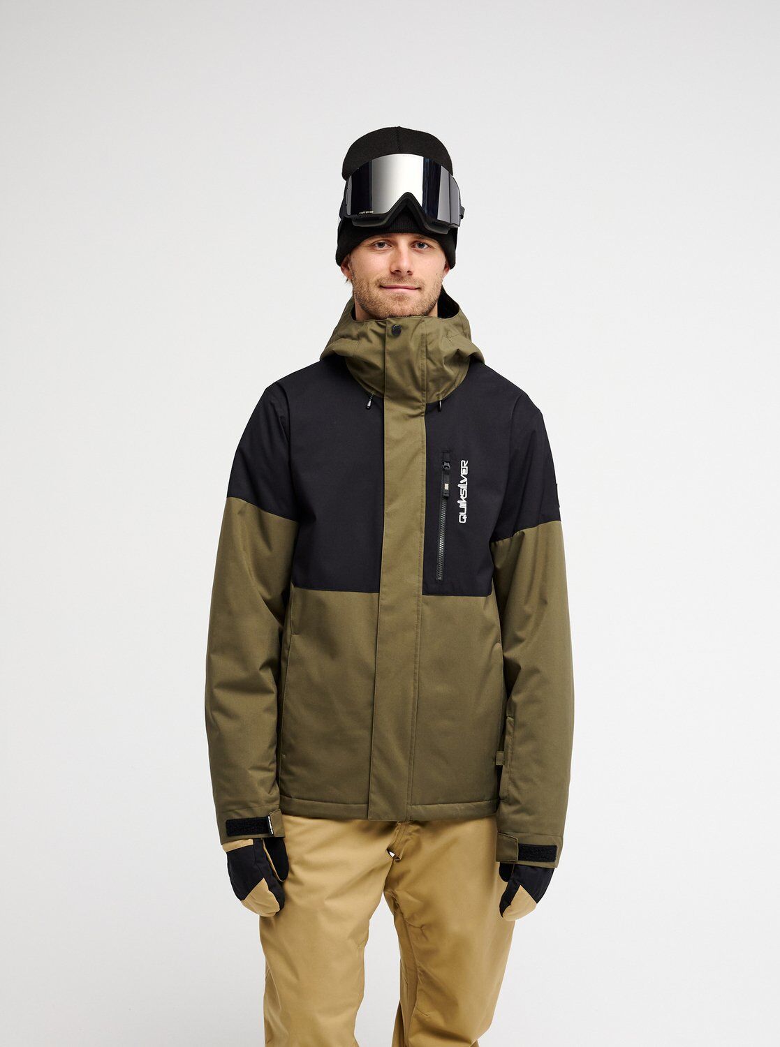 Funktionsjacke QUIKSILVER "TITANO 10K JK", Herren, Gr. XXL, grün (grape leaf), Obermaterial: 100% Polyester. Futter: 100% Polyester. Wattierung: 100% Polyester, Jacken Funktionsjacke, 10K DryFlight-Technologie, WarmFlight-Isolierung, sportliche Passform g