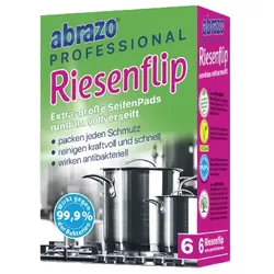 abrazo Riesenflip Reinigungskissen 6 Stück extra große Reinigungskissen, rundum vollverseift