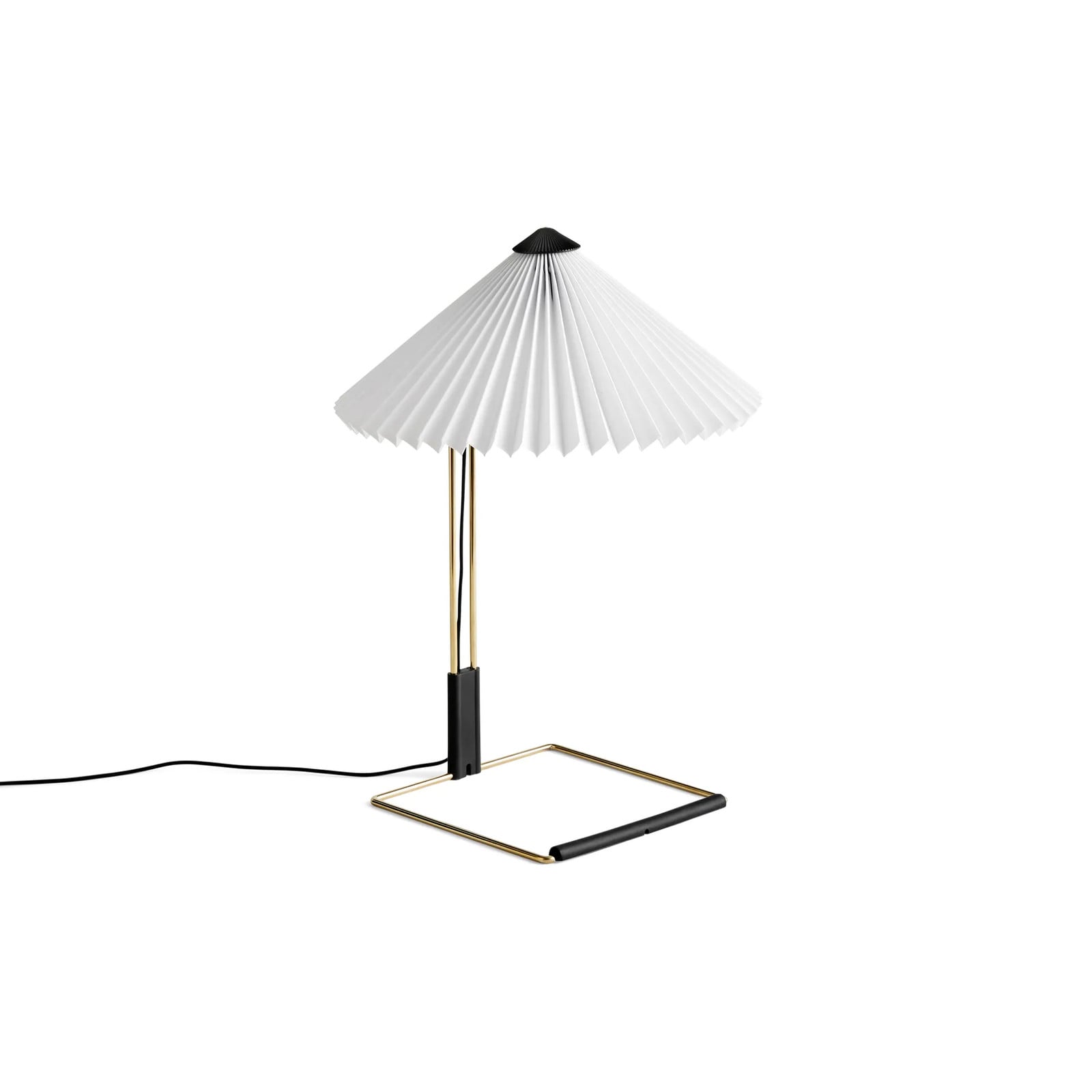 HAY Matin LED tafellamp wit/messing, Hoogte: 38 cm, Diameter: 30 cm