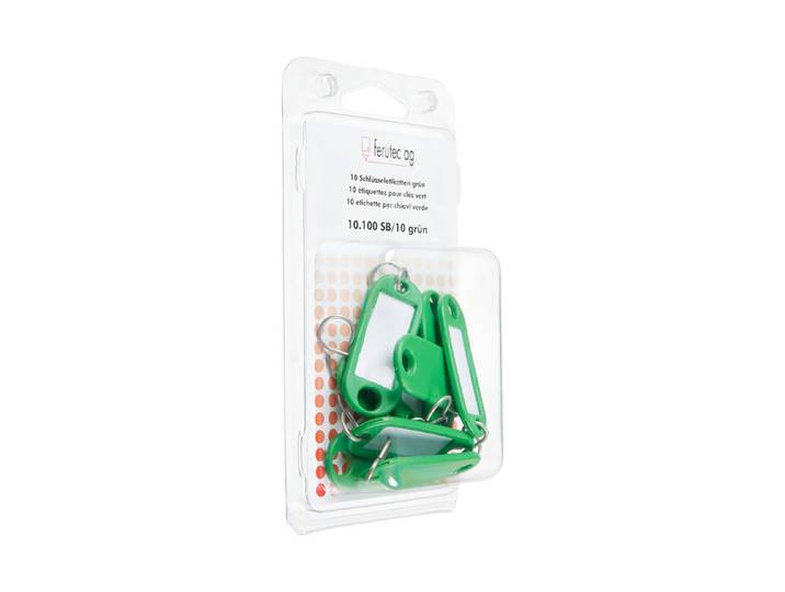 Schlüsseletikett Farbig Grün 7 cm