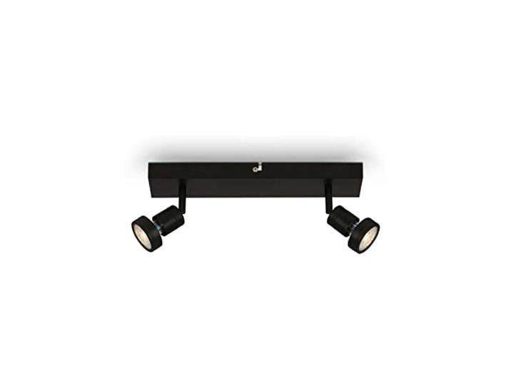 BRILONER - Spot de plafond LED\, lampe de plafond LED orientable\, plafonnier LED\, lumière blanche chaude\, noir\, 320x70x85 mm