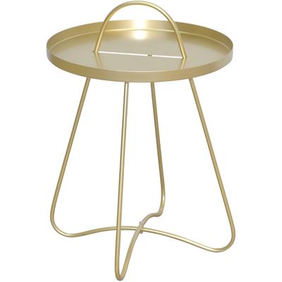 Beistelltisch, gold (goldfarben, goldfarben, goldfarben), B:40cm H:57cm T:40cm, HOFMANN LIVING AND MORE, Tische, Beistelltisch, Metallplatte