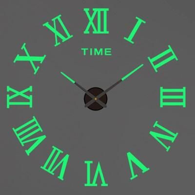 Uplift Treasures DIY 3D Luminous Frameless Wall Clock 12 2d 16 Inch (40cm)