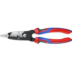 Multifunktions-Elektrikerzange KNIPEX Länge: 200 mm, brüniert, Mehrkomponentengriffe