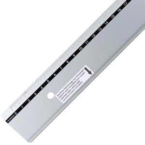 Rumold Schneidelineal 659-70, 70 cm, aus Aluminium, mit Stahlkante, rutschsicher