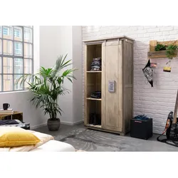 Schrank Mango 100x50x190 whitewash lackiert RAILWAY #315